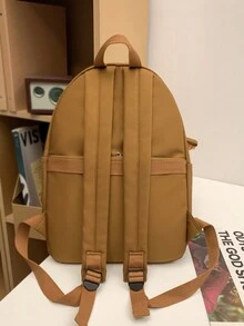 男士背包，大容量防水減負休閒背包，可調節電腦學生背包側背包散步背包Sprayground學校背包書包大學生包工作暑假攜帶實用禮品個性化禮品男人男友爸爸丈夫父親節禮品 - 卡其色 - 查看 6