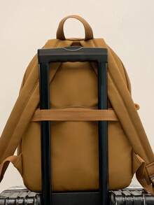 男士背包，大容量防水減負休閒背包，可調節電腦學生背包側背包散步背包Sprayground學校背包書包大學生包工作暑假攜帶實用禮品個性化禮品男人男友爸爸丈夫父親節禮品 - 卡其色 - 查看 7