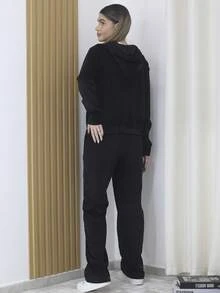 Women Two-Piece Outfits - màu đen - Xem 2