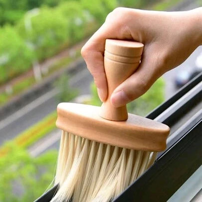 1pc Hollow Window Cleaning Brush, Vacuum Cleaner Crevices Brush For Cleaning Window Sill Dust Cleaning Vacuum Cleaner, Generally Used For Cleaning Household Cars, Very Suitable For Cleaning Glass Windows And Corners