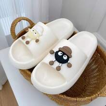 Sandalias para el hogar de Dibujos Animados de casa y de ducha. ☆ - Blanco - Ver 3