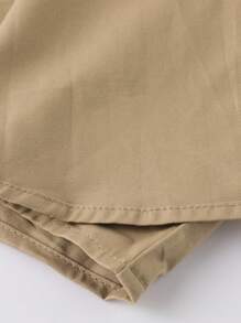 LEDUNTINO [春夏] 男士时尚纽扣休闲户外衬衫 纯绿色 运动 工装 男友礼物 男士长袖春秋衬衫 口袋 翻领衬衫 春秋上衣 - 卡其色 - 查看 9