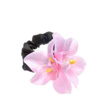 1 Stück bunte künstliche Orchideen Blume Haargummi, frische Blumen Dehnbare Haargummis für Hochzeit, Party und Urlaub, Haaraccessoires, Zopfhalter, Haargummis, Haarseil, Haargummis für Zöpfe