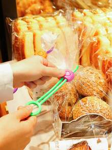 10pcs Mixed Color Snack Bag Sealing Ties, Colored TPE Material Sealing Strips, Suitable For Household Food Freshness Sealing, Clip Binding Rope, Loop Buckle - Multicolor - View 5