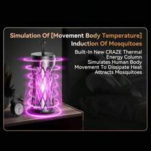 Eliminate Mosquitoes & Insects Instantly - USB Electric Mosquito Light Outdoor Camping Repellent With Wall/Desktop Mount, Purple LED Light - Multicolor - View 4