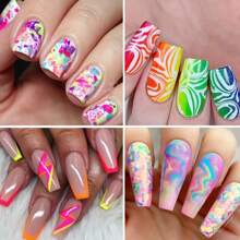 18 Colors Nail Art Pens Set - 3D Nail Polish Pens Graffiti Nail Dotting Tools Acrylic Paint Pens Drawing Painting Point Liner Pen For Nails Art Design Manicure Nail Pens For Home & Salon DIY - 彩色 - 查看 5