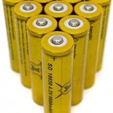 10 Baterias Li Ion Recargable 18650 4.2v 9800mah Pila Lámpara con envío incluido - Dorado - Ver 1