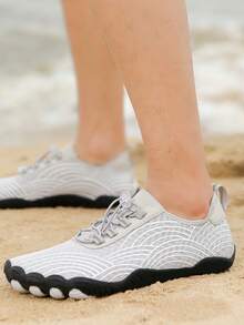 新款戶外男士沙灘水上徒步快干防滑五指鞋 - 灰色 - 查看 6