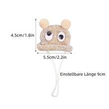 1pc Hamster Hat (Random Color) Adjustable Small Pet Headwear - Suitable For Hamsters/Parrots And Other Small Animal Dress Up Hats - Multicolor - View 2