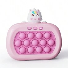 2024 Upgraded Fast Push Bubble Game With 13 Keys, Pop Game Cute Fidget It Game Handheld Light-Up Fidget Toy For Kids & Adults, Enhances Cognitive Skills With Crisp Audio & Precision Control, Perfect Gift For, Christmas & Birthdays (Unicorn Rabbit)(Battery Not Included | Red & Green Light Random)