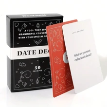 「DATE DECK」：50個有趣而有意義的約會之夜點子派對娛樂遊戲卡，遊戲禮物，桌上遊戲。 - DATE DECK 約會卡 - 查看 3