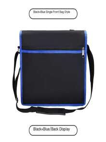 多功能双层牛津布宽带安装大容量电工维修耐磨手提斜跨两用工具包大容量耐磨加厚单肩斜跨工具包电工木工 - 藍色 - 查看 10