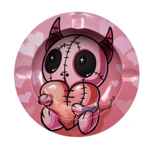 1 件时尚图案烟灰缸，马口铁烟灰储存盘，吸烟配件。，返校用品 - 彩色 - 查看 18