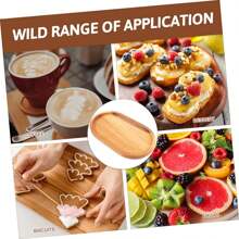 1 件木制托盘，适用于食物、熟食板、奶酪盘、床托盘、咖啡桌托盘、茶盘、厨房餐桌装饰，适合各种场合圣诞礼物 - 黃色 - 查看 10