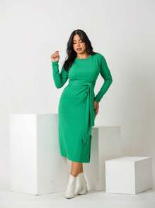 Women Dresses - 橄欖綠 - 查看 4