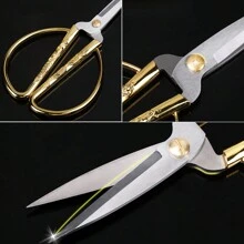 1pc Stainless Steel Scissors, Retro Small Scissors, Precision Craft Scissors, Ergonomic, Versatile, Suitable For Scrapbooking, Sewing And Art Projects, Tools For Men - Yellow - View 11