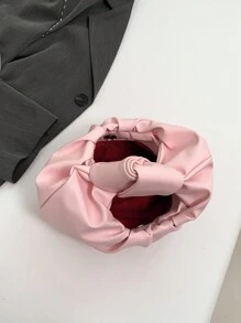 Fashion Simple Ruffle Cloud Design Handbag Shoulder Bag, Versatile - Pink - View 9