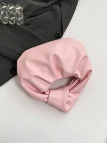 Fashion Simple Ruffle Cloud Design Handbag Shoulder Bag, Versatile - Pink - View 8