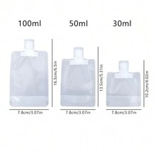 6入組/3入組30毫升/50毫升/100毫升化妝品可裝袋和乳液擠壓瓶，方便旅行