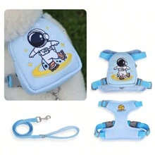 1 Bộ Dây Kéo Họa Tiết Spaceman Cho Chó Có Thể Điều Chỉnh Ba Lô Thú Cưng Poodle Bixiong Dây Kéo Dây Đeo Ngực Dây Đeo Cổ Áo Dây Nịt Và Dây Xích Phụ Kiện Cho Chó - Nhiều màu - Xem 18