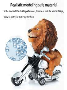 1 pieza de moto inercial pintada a mano con juguete realista de panda, modelo de animal de decoración de adorno - Multicolor - Ver 7