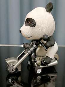 1 pieza de moto inercial pintada a mano con juguete realista de panda, modelo de animal de decoración de adorno - Multicolor - Ver 5