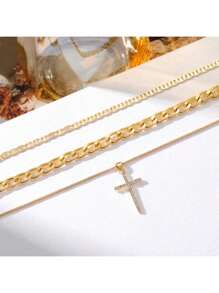 Women Pendant Necklaces - Gold - View 3