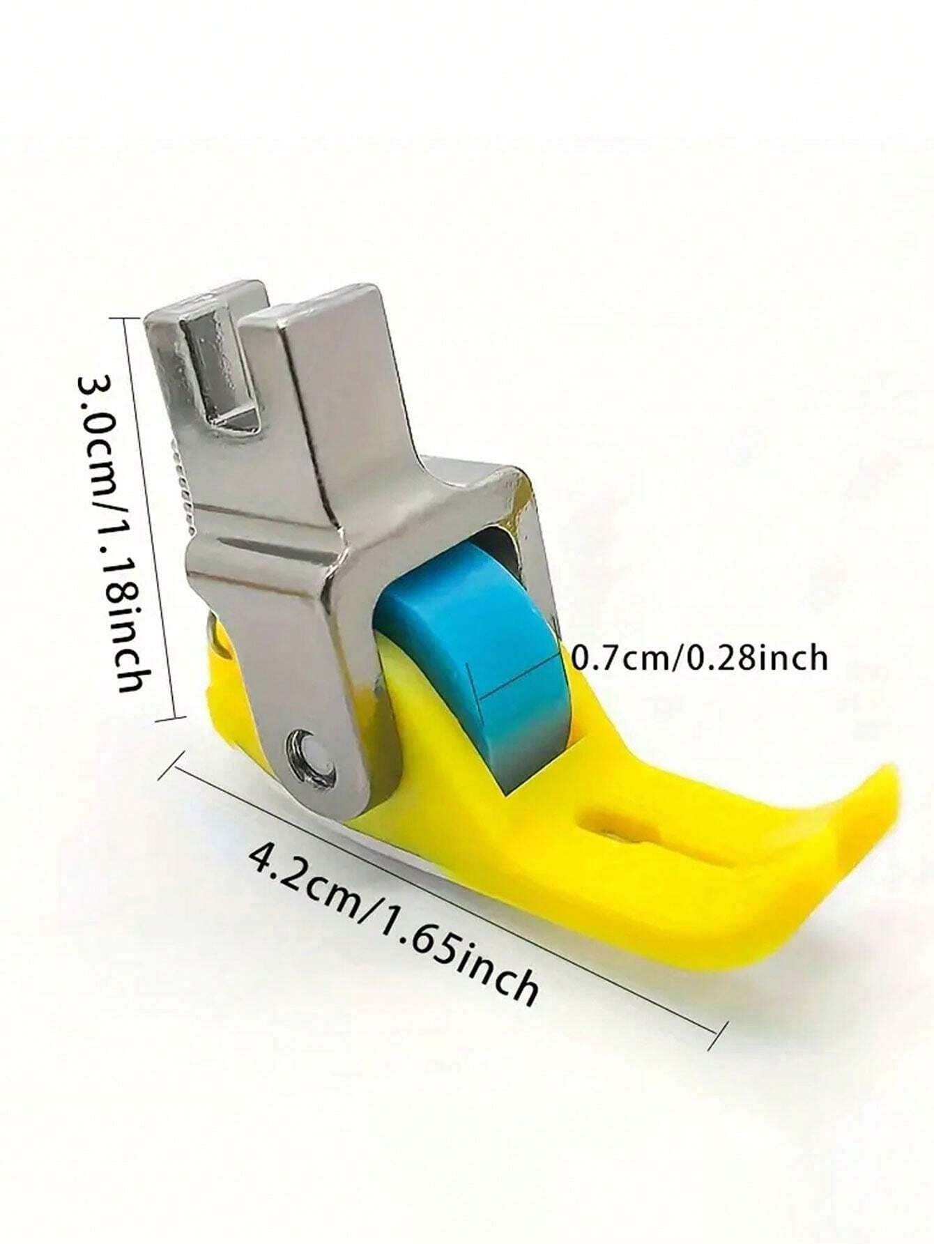 1Pc Durable Roller Presser Foot Bright Yellow Universal Type, Smooth