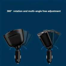 QC3.0 Car Charger Lighter Socket Splitter 12V/24V Dual USB Power Adapter Car Socket 5 Ports For Mobile Phone DVR Charging Type-C,New 66W Super Fast Charging QC3.0 Car Charging One Drive Two Digital Cigar Lighter Multi Functional USB Car Charger Car Accessories