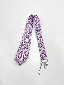 mengtuibian 1pc Cartoon Butterfly ID Card Lanyard, Suitable For Hanging Keys, Phone Lanyards, Game Consoles, Camera Lanyards, Document Lanyards, Access Passes, Transportation Cards, Work Permits, Venue Certificates, Concerts, Cocktail Parties, Etc.