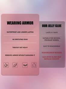 Add A Touch Of Romance With 24pcs Pink Gradient Glitter Starry False Nails With One Jelly Glue & A Nail File For Full Coverage Wear. Suitable For Women And Girls To Wear In Various Occasions. Press On Nails Nail Supplies - Multicolor - View 5