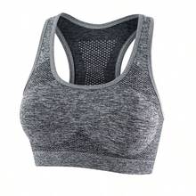 Breathable Push Up Sports Bra Women Fitness Yoga Vest Running Fitness Wear--0652 - Xám - Xem 2