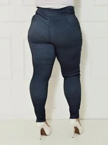Plus Size Pants - 藏蓝色 - 查看 4