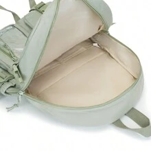 2025款可爱女式背包 防水多口袋尼龙学生背包 女生可爱笔记本电脑书包 - 軍綠色 - 查看 5