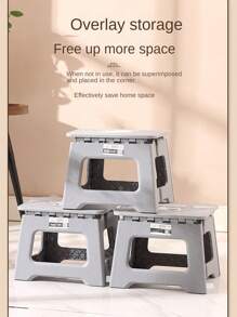 1 件便携式折叠脚凳，承重 300 磅，轻质塑料可折叠脚凳，适用于儿童、厨房、浴室、客厅、户外钓鱼、露营