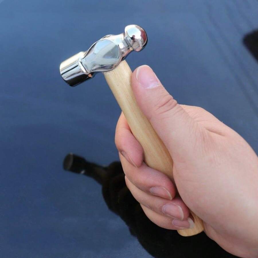 迷你錘子砸胡桃圓頭木柄錘汽車逃生工具手槌多功能迷你錘 - 彩色 - 查看 1