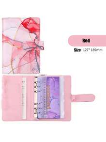 Random A6 Size European & American New Marble Pattern PU Leather Notebook/Loose-Leaf Binder - Multicolor - View 4