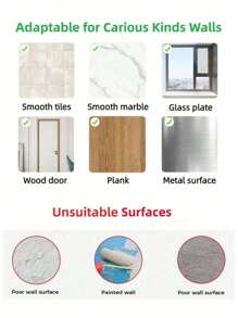 8入組/1入組免打孔拖把架，多功能微痕掛鉤，浴室掃帚掛架，廚房組織者，壁掛工具組織者，黏合式掃帚夾，適用於家居儲存，清潔工具和用品，宿舍必備物品 - 黑色 - 查看 12