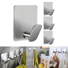 浴室毛巾掛鉤，4入組自粘式不銹鋼牆面掛鉤，多功能掛鉤，適用於掛衣服，帽子，褲子，淋浴球，浴袍，袋子和鑰匙 - 彩色 - 查看 17