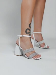 Women Heeled Sandals - trắng - Xem 1