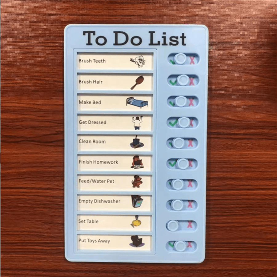 1 piÃ¨ce Tableau de tÃ¢ches de routine coulissant DIY, planification quotidienne personnalisÃ©e, mÃ©mo, liste de contrÃ´le des tÃ¢ches, tableau des
