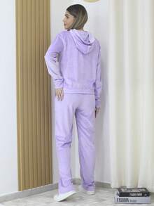 Women Two-Piece Outfits - Lilac Purple - View 2
