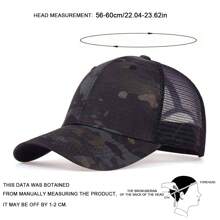 1 件男士迷彩棒球帽，可调节户外运动防晒休闲网帽，适合春季、秋季、旅行、海滩派对万圣节 - 彩色 - 查看 2