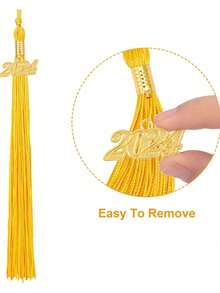 1pc- Graduation Tassel 2024 Academic Graduation Party Decoration Graduation Cap Tassel 2024 Graduation Ceremony Accessory (Gold/Black) - Gold - View 4