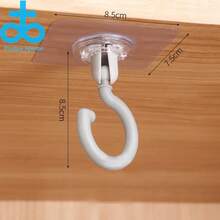 1 móc treo trần xoay, móc treo ngược trần, móc chuyên dụng không khoan và không để lại dấu vết, móc treo trần treo tường có keo dán chắc chắn - Nhiều màu - Xem 11