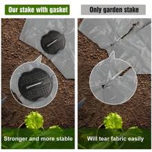 1pc Garden Landscape  Control Barrier, U-Shaped Lawn Landscape Staple, Ground Cloth, Heavy Duty Driveway Garden Mat, Polypropylene Garden Fabric, For Flowers, Vegetables, Lawn, Yard And Farm Planting, Black  Barrier