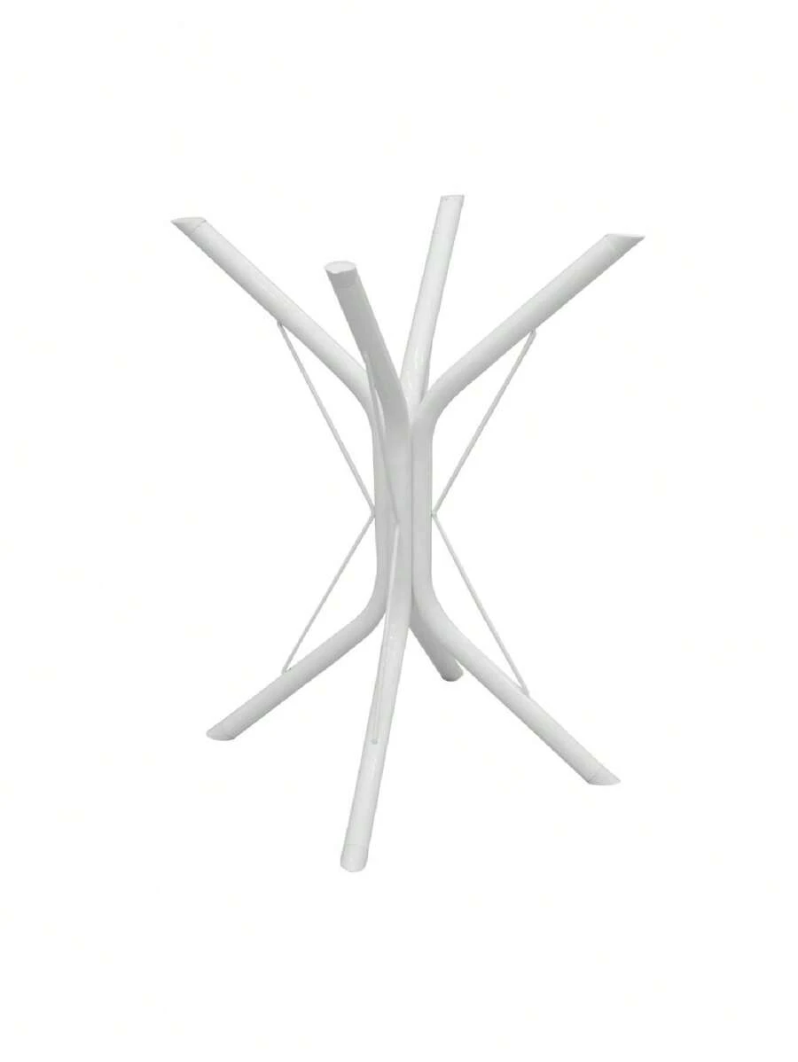 Base de Mesa Aço Inoxidável 75cm para Cozinha Montada com Apoio Madeira Granito Mármore Jantar Pedra Vidro Quadrada Redonda Moderna - Branco - Visão 1