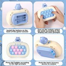 2024 Upgraded Fast Push Bubble Game With 13 Keys, Pop Game Cute Fidget It Game Handheld Light-Up Fidget Toy For Kids & Adults, Enhances Cognitive Skills With Crisp Audio & Precision Control, Perfect Gift For, Christmas & Birthdays (Unicorn Rabbit)(Battery Not Included | Red & Green Light Random)