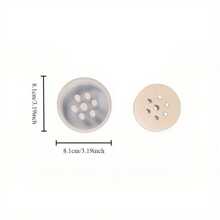 Silicone & Plaster DIY Round & Flower Shaped Aroma Diffuser Mold For Flower Arrangement Vase - White - View 10