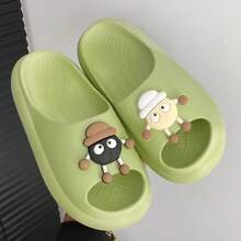Sandalias para el hogar de Dibujos Animados de casa y de ducha. ☆ - Verde - Ver 2